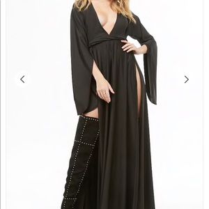 Black Plunging neckline dress